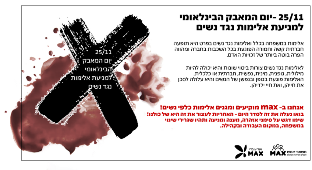 יום המאבק הבינלאומי לאלימות בנשים 25.11.2020